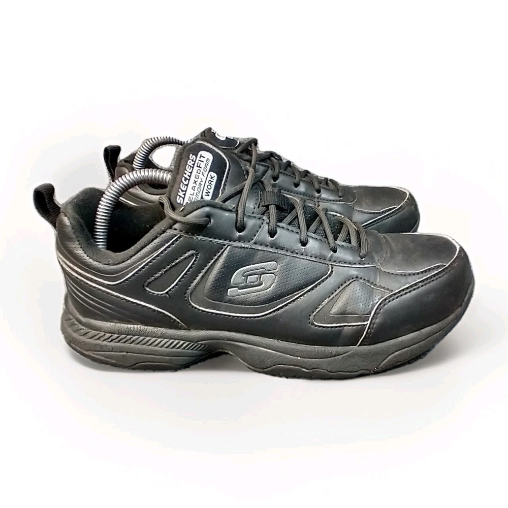 Skechers Work Relaxed Fit Memory Foam Slip EH Resistant Shoes Black Womens 9